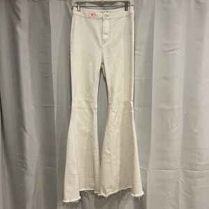 Free People We The Free Just Float On Flare Jeans White High Rise 28 Bell Bottom